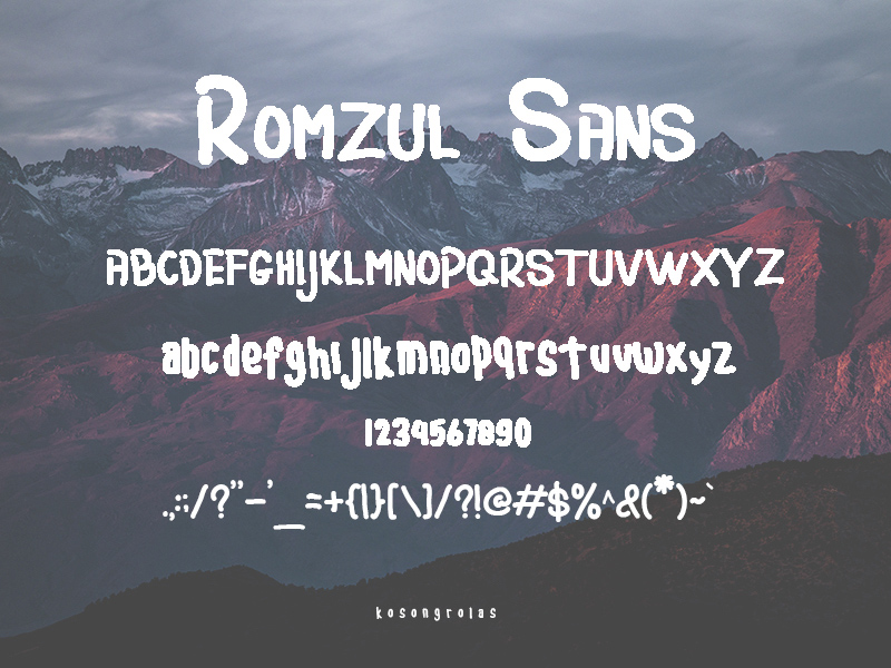 Romzul Sans Font