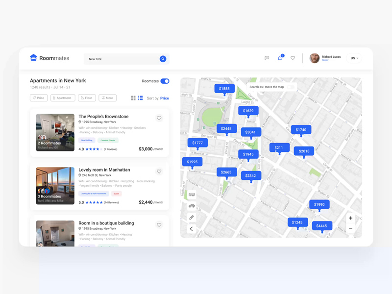 Find Apartments for Rent With Roommates Concept Freebie Supply
