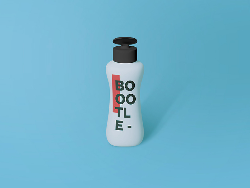 Shampoo Bottle Mockup - Free PSD
