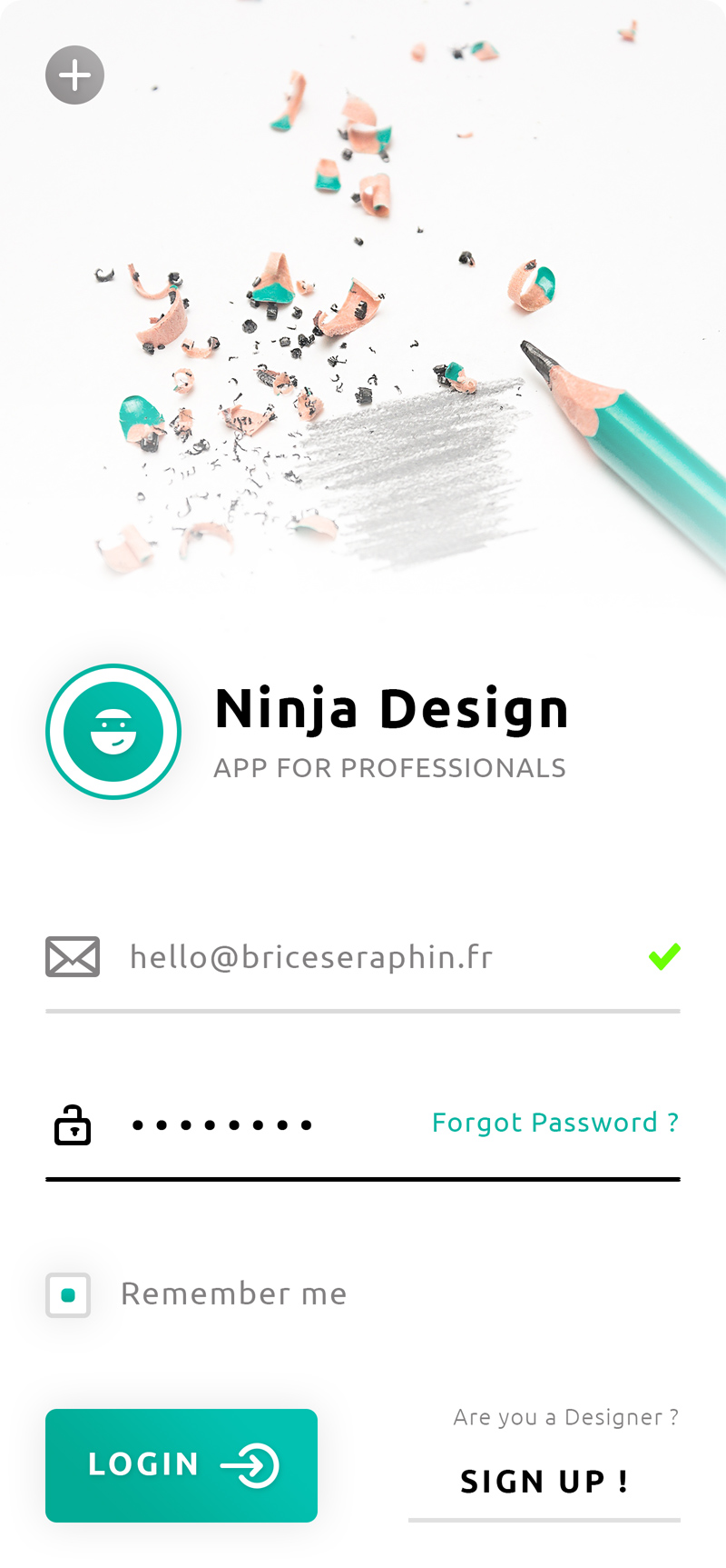Sign In & Login App For Designers by Brice Séraphin