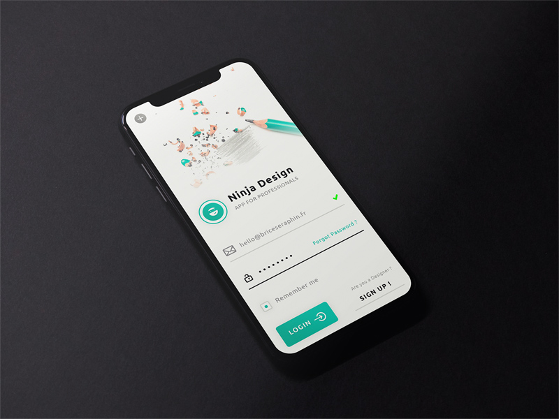 Sign In & Login App For Designers by Brice Séraphin