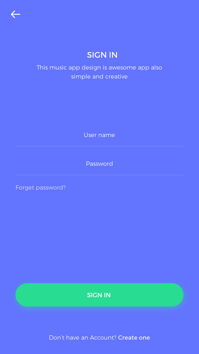 Sign In / Sign Up Screen : Free PSD