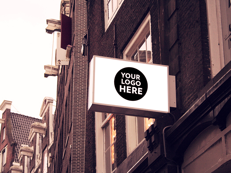 Sign Mockups - PSD Freebie