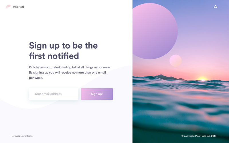 Sign Up Screen by Graham Paterson