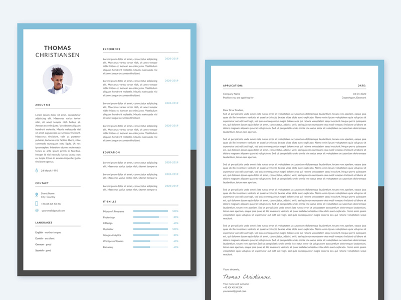 CV template for Sketch