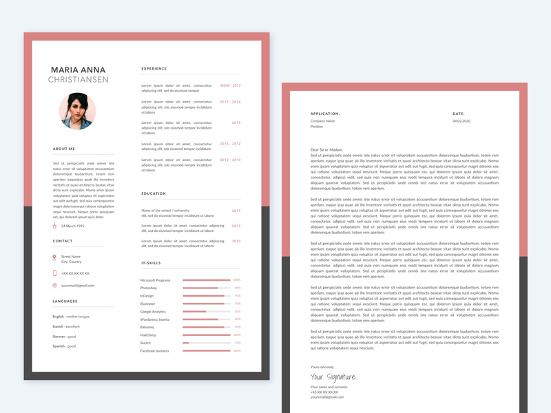 CV template for Sketch
