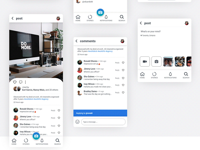 Social Network App Kit for Adobe Xd