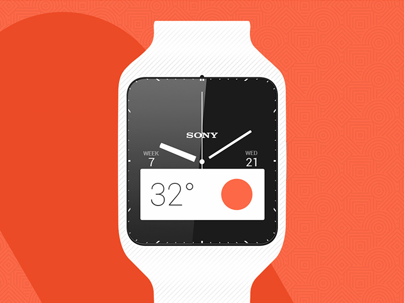 Sony SmartWatch 3 Template Mockup - PSD Freebie