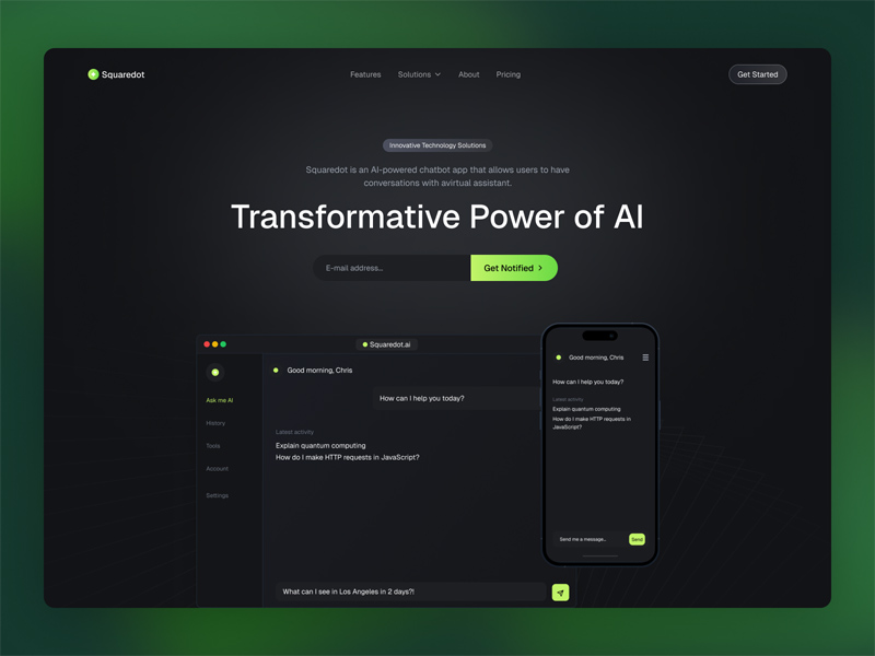 AI Chatbot Website Template (Squaredot)