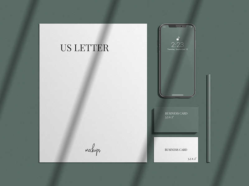 Stationery Mockup & Scene Creator Kit - Free PSD