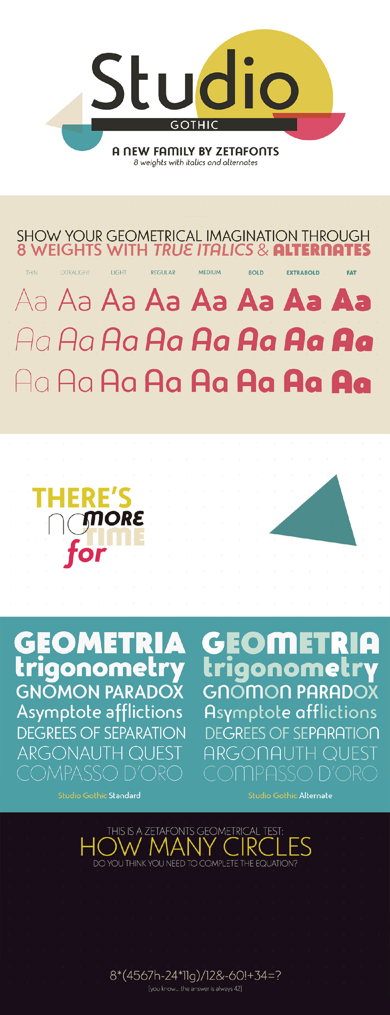 Studio Gothic Font - Geometric Type Family With 2 Free Fonts