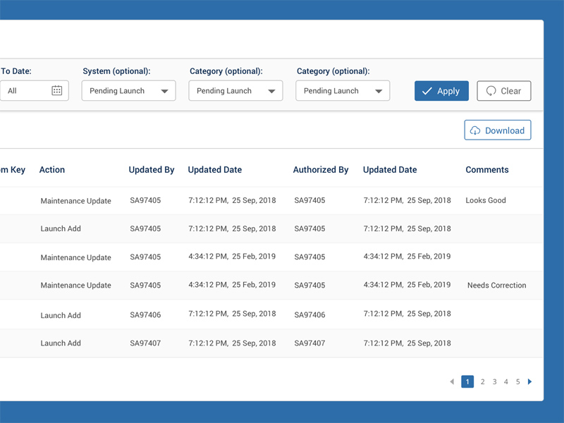 Table With Filters by Rajesh Rathod