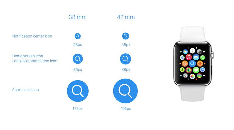 Template For Apple Watch Icons - Free PSD