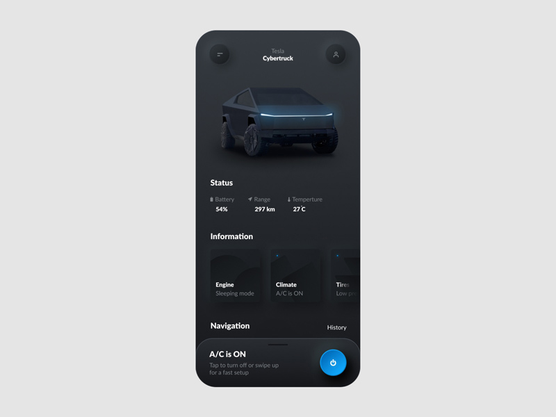 Tesla Smart App Concept