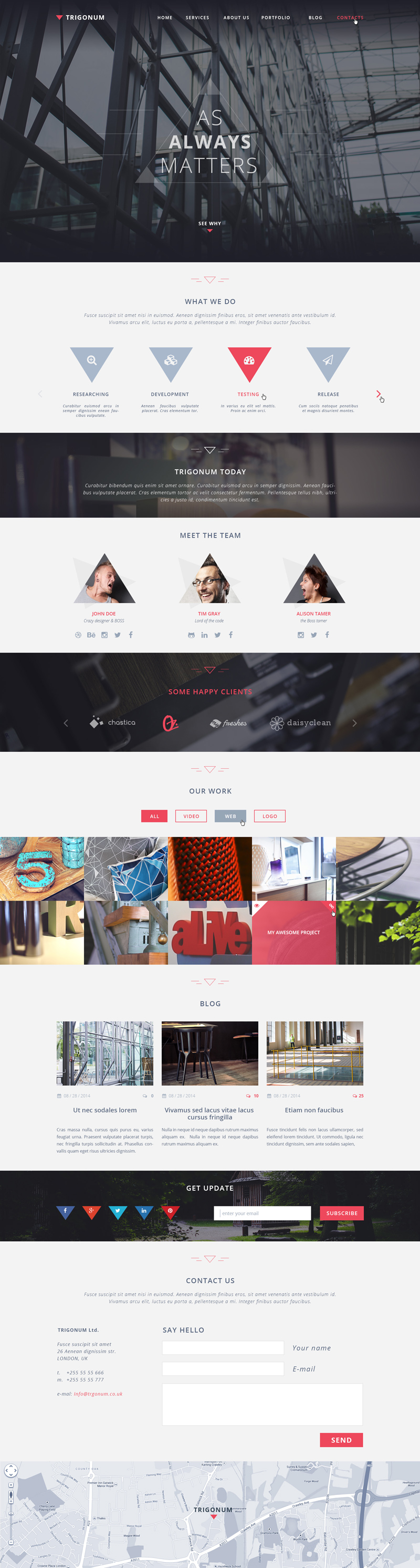 TRIGONUM Template - Free PSD