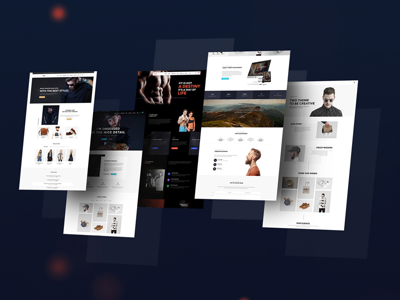 Two Multipurpose Website Template - PSD Freebie