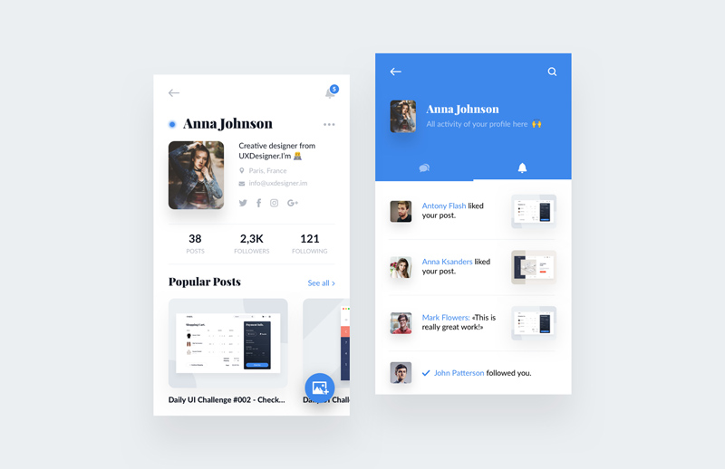 User Profile Screen by Anton Pecherits4