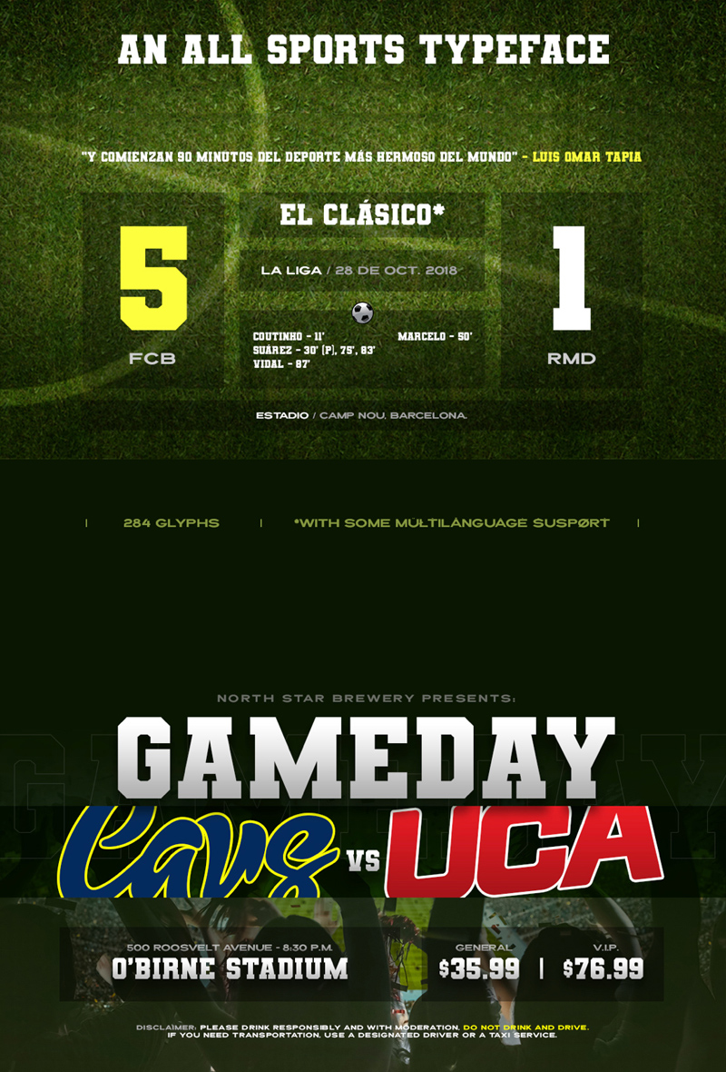 Varsity Team Font Preview 2