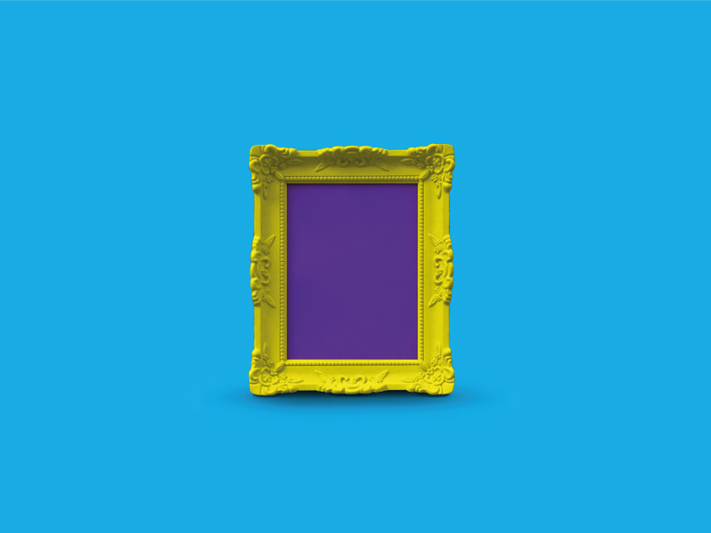Vibrant Frame Mockup: Free PSD