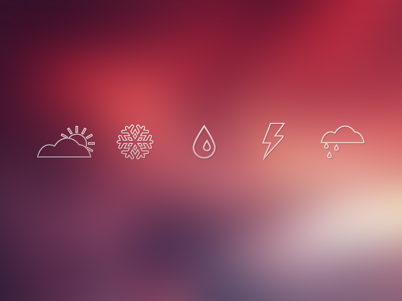 Weather Icons - PSD Freebie