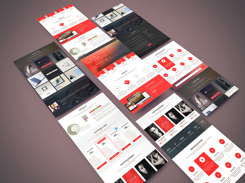 Web Template Design UI - Free Resource