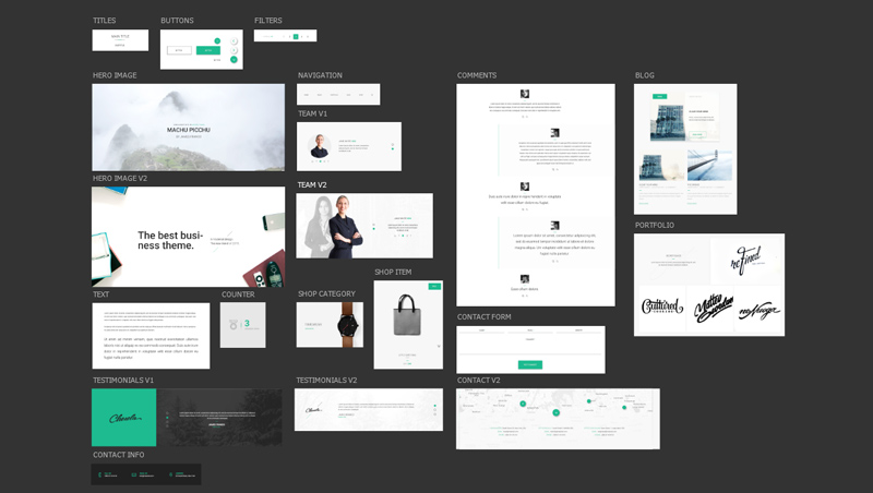 Wordpress Material Design UI Kit - PSD Freebie