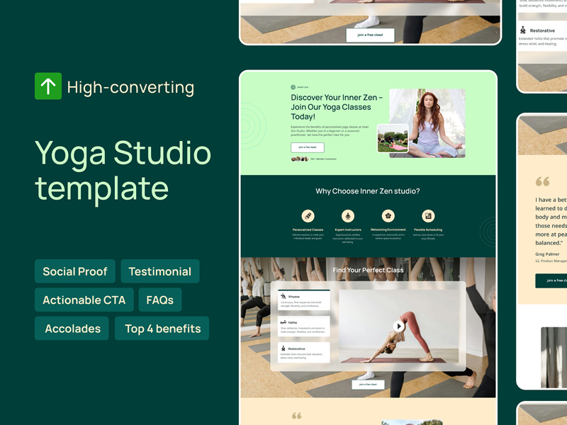 Yoga Studio Website Template