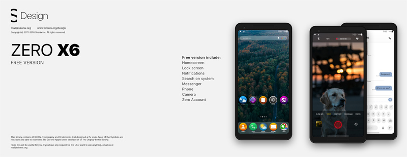 Zero X6 — Free XD UI Kit 3