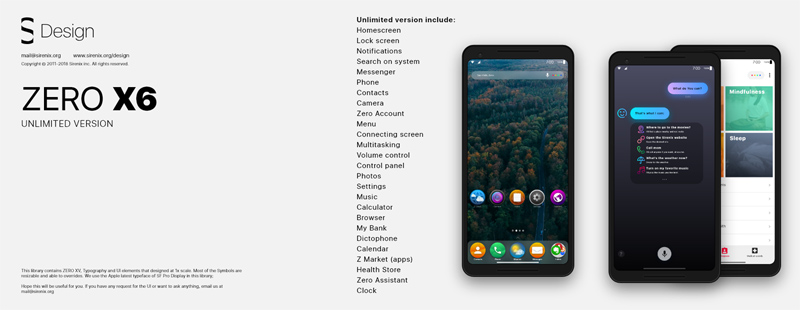 Zero X6 — Free XD UI Kit 4