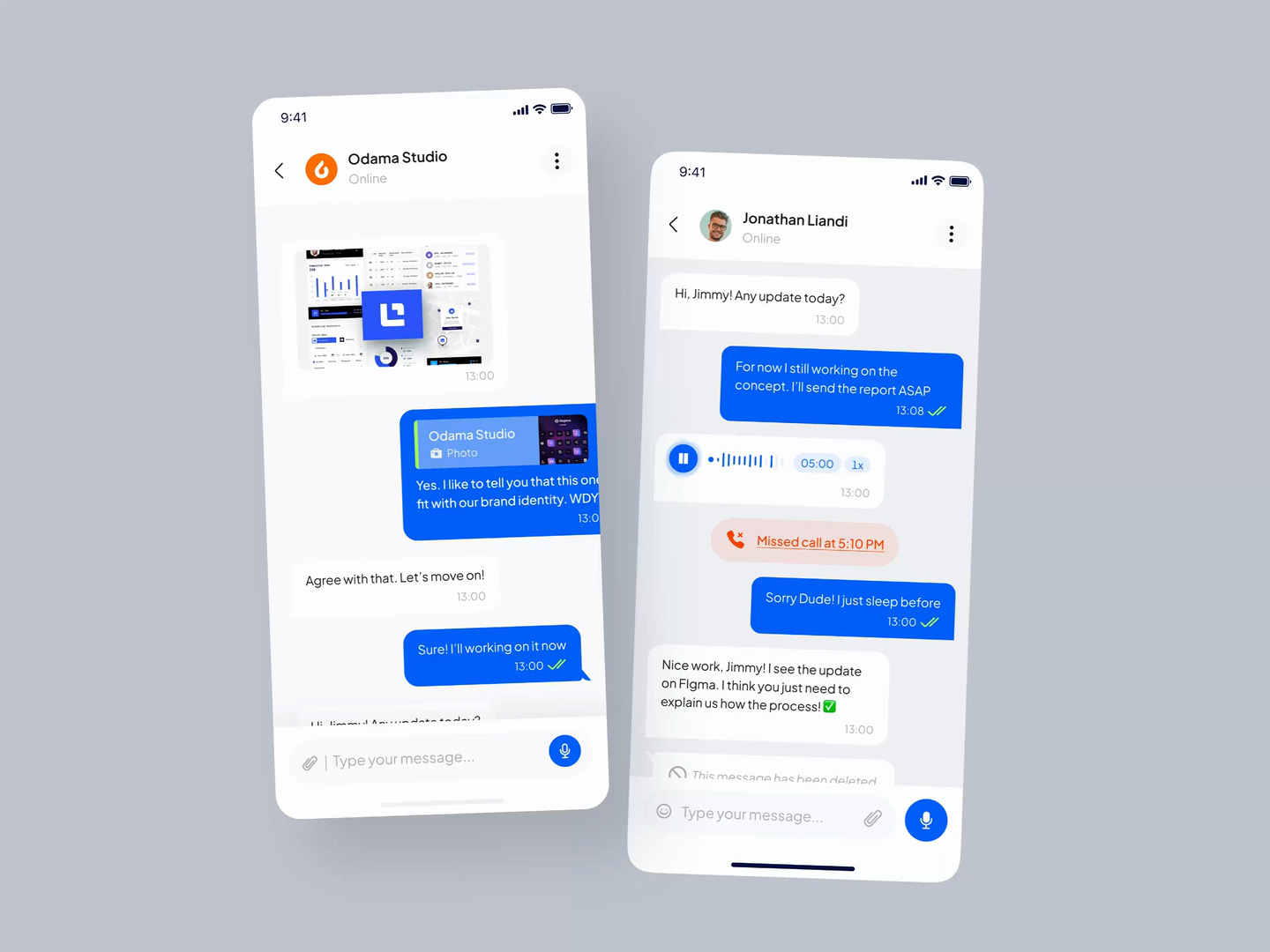Chat App UI Kit - Freebie Supply