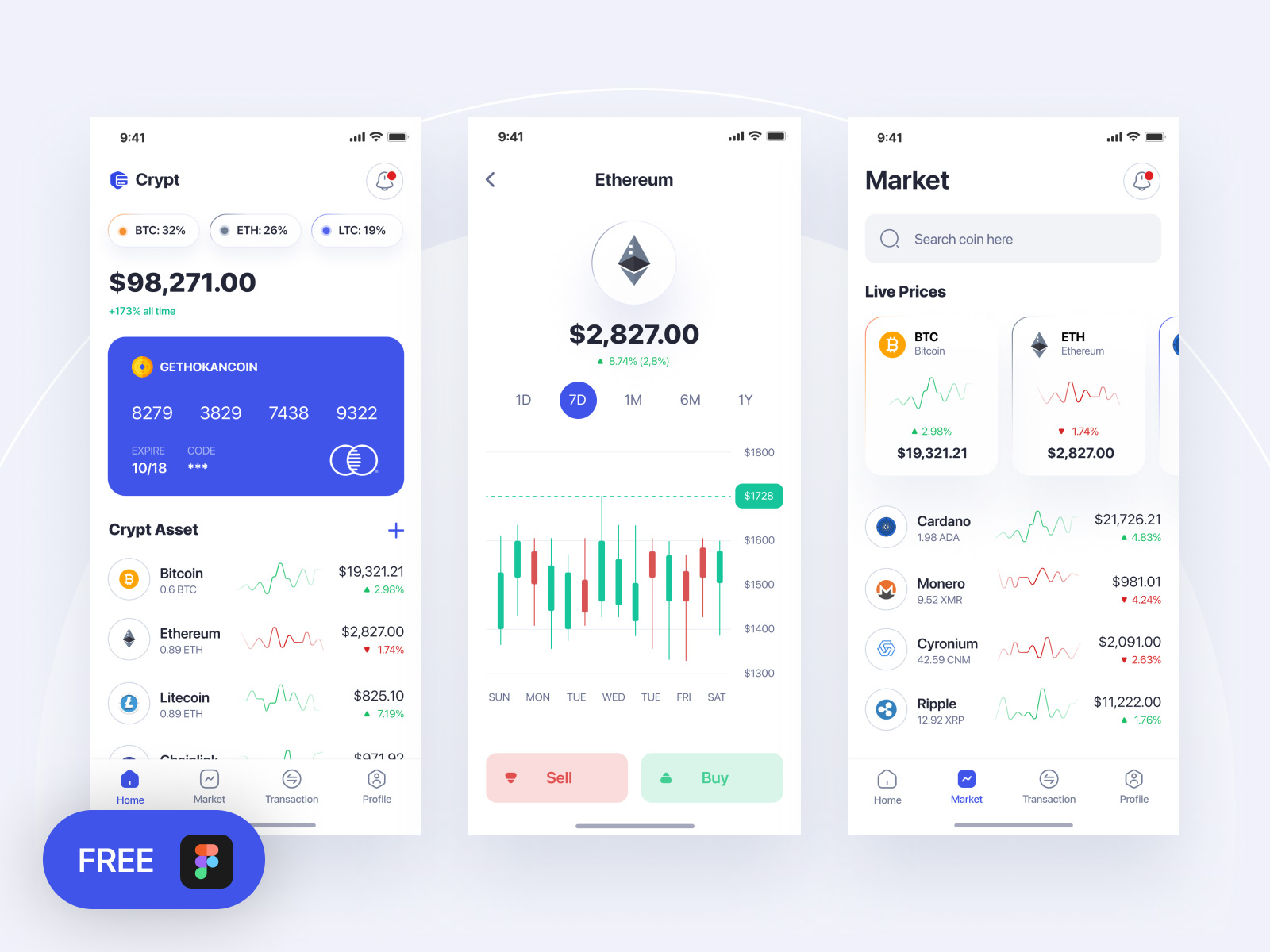 Crypto Trading Platform UI - Freebie Supply
