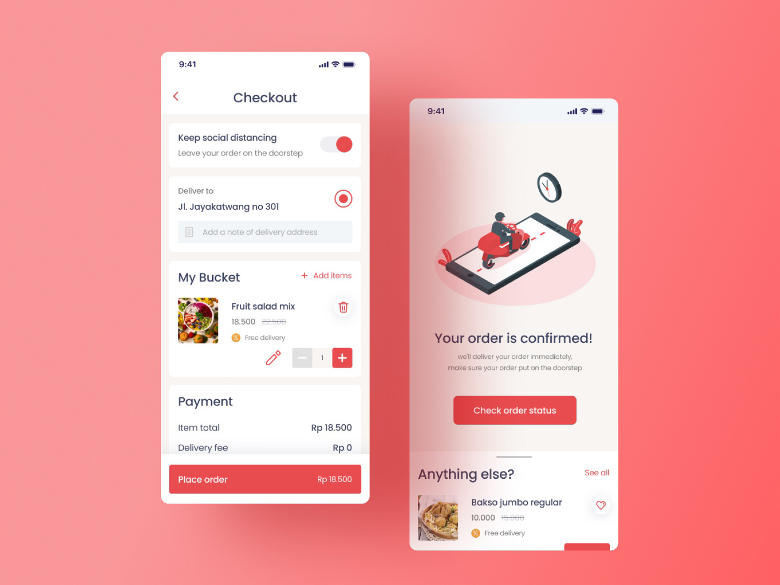 Food Ordering App Concept Freebie Supply