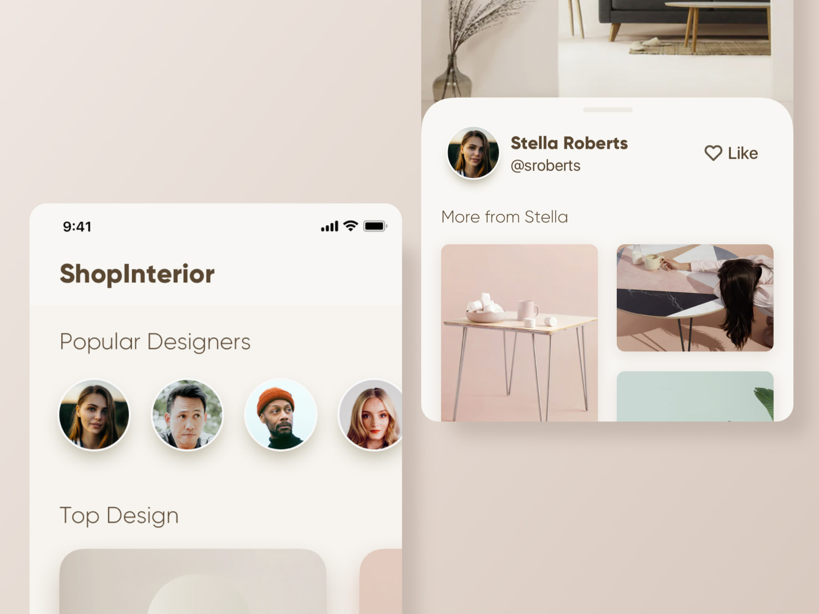Interior Design App UI made in Sketch - Freebie Supply
