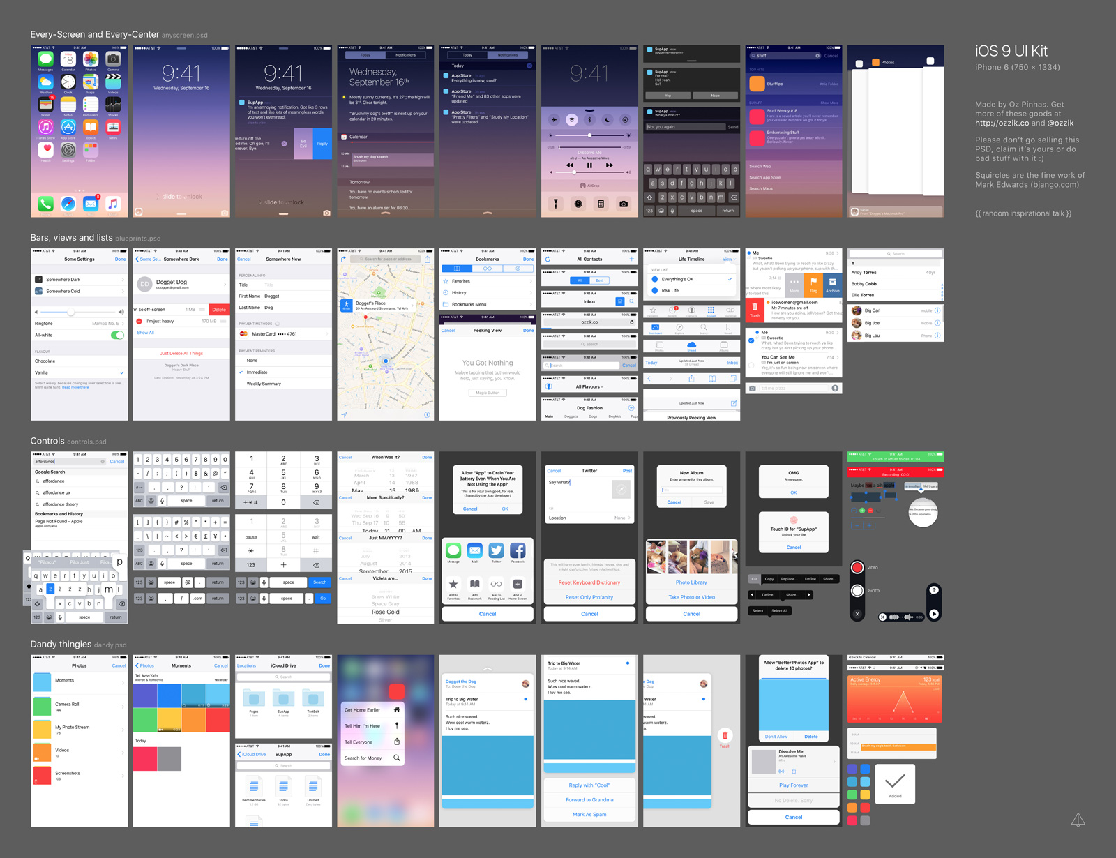 iOS 9 Complete UI - PSD Freebie - Freebie Supply