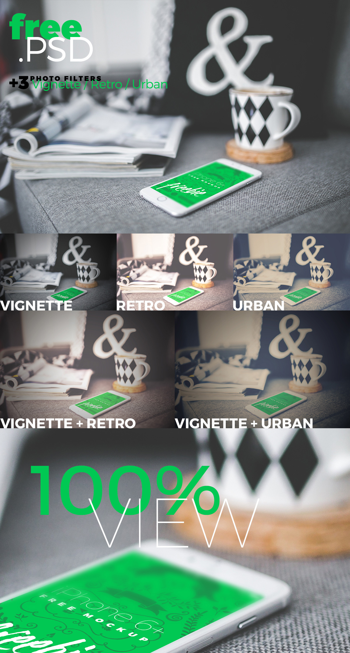iPhone 6 Plus Mockup - Free PSD - Freebie Supply