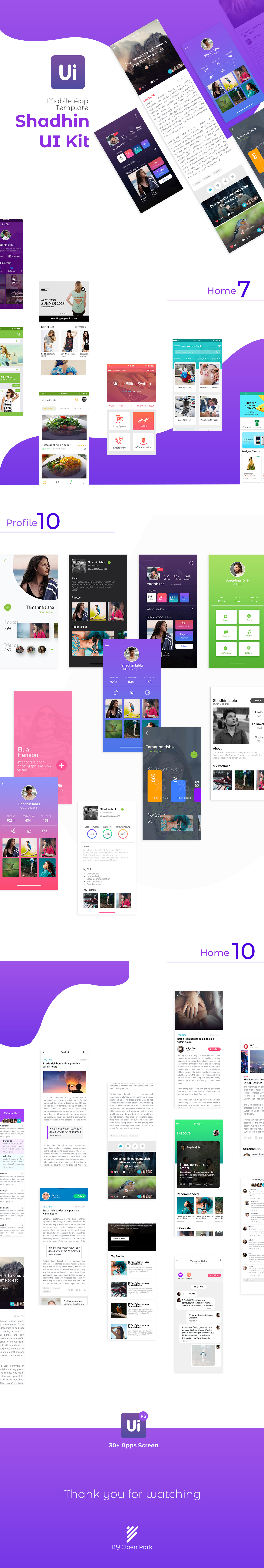 News Feed UI Design PSD - Freebie Supply