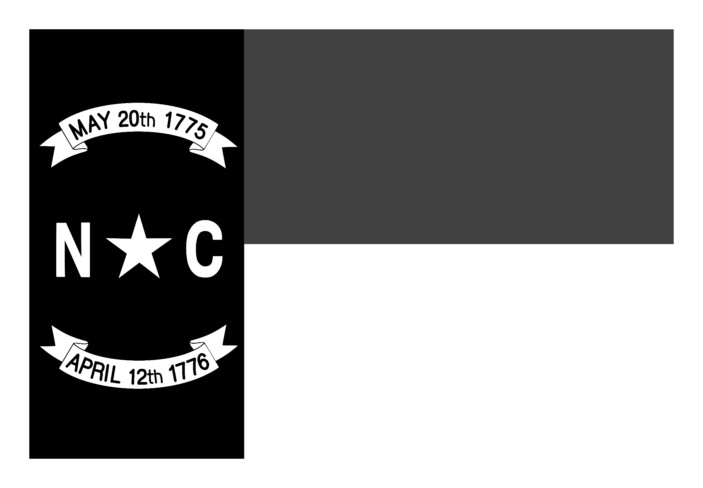 North Carolina logo black and white