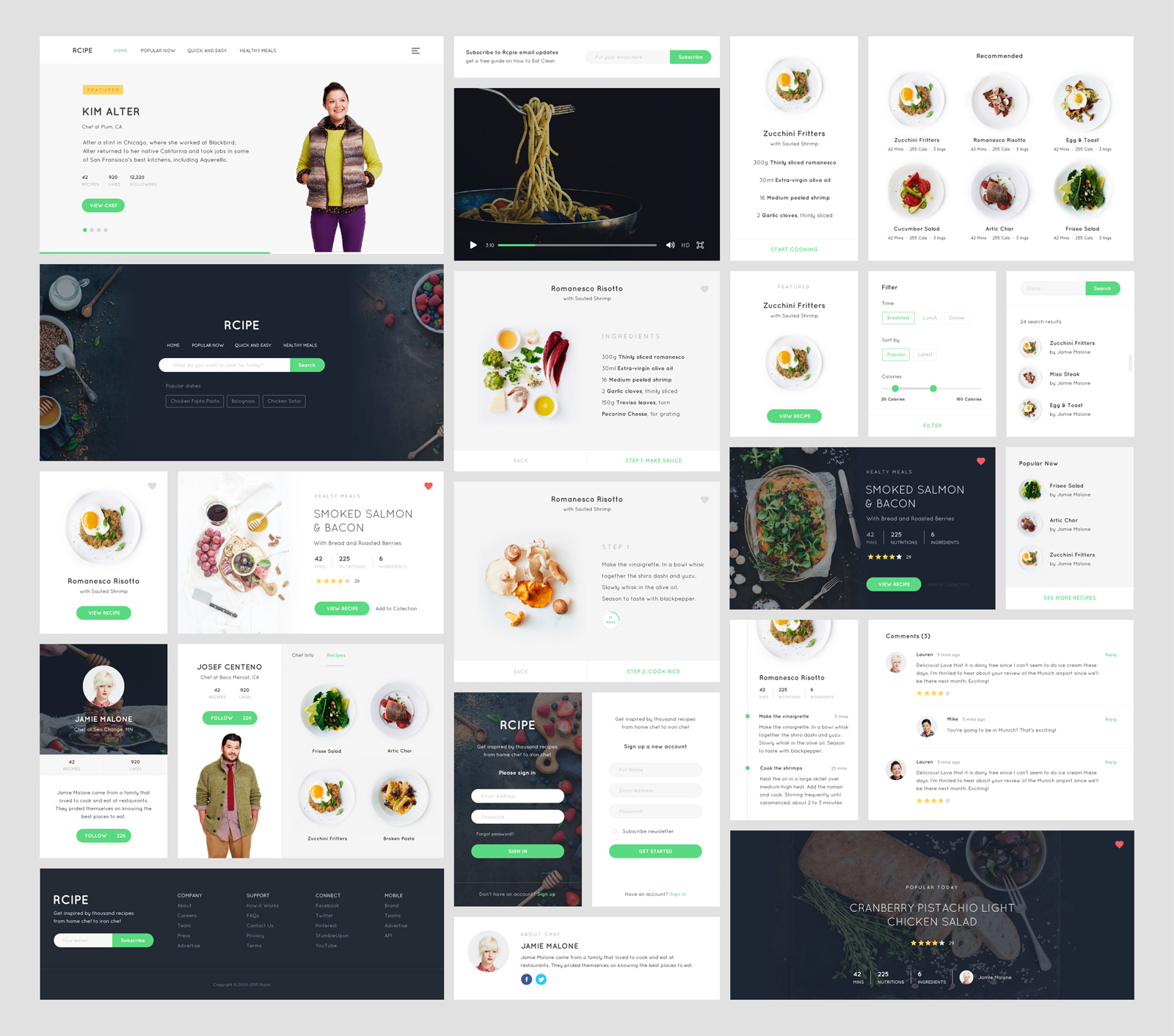Recipe UI kit - Sketch Freebie - Freebie Supply