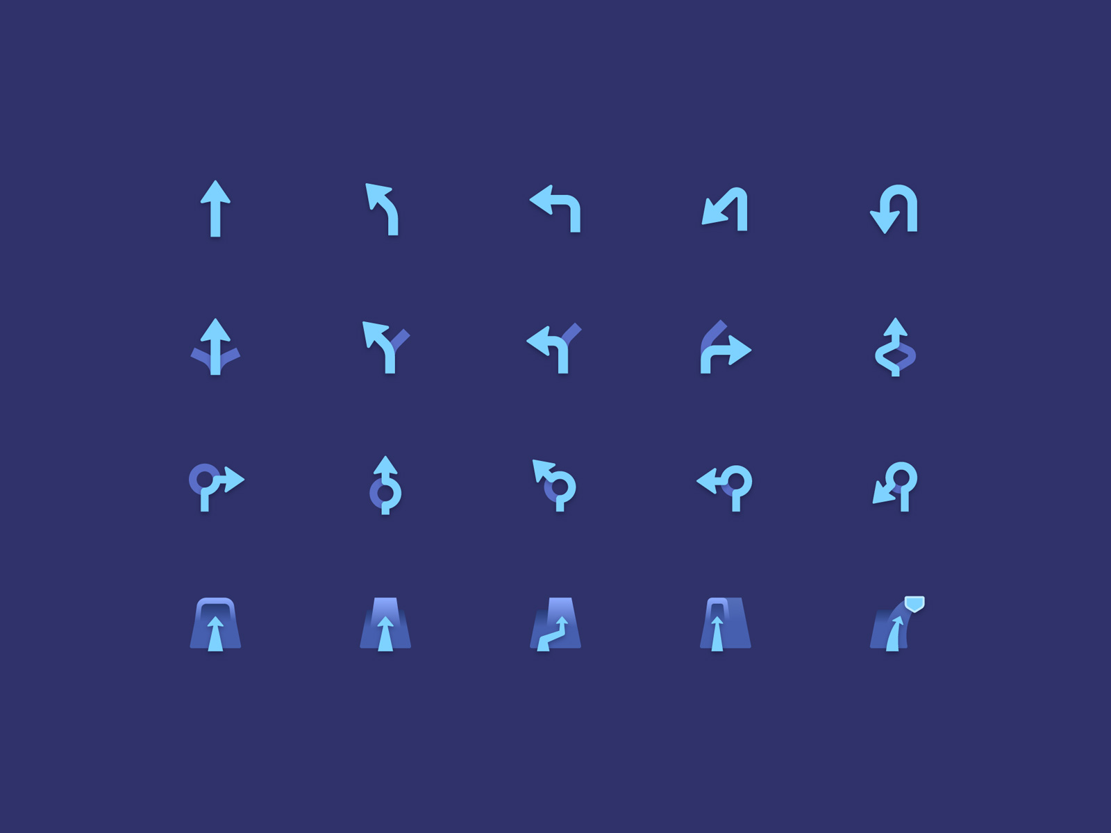 Road Guidance Arrows for Maps Freebie Supply