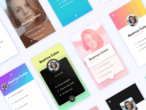 10 User Profiles UIs made in Sketch