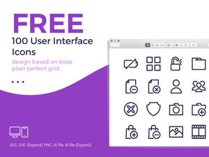 100 User Interface Icons