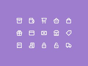 15 Ecommerce Icons – Free PSD