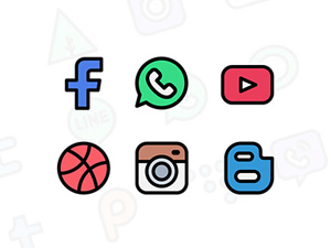 30 Free Social Media Icons For Adobe XD