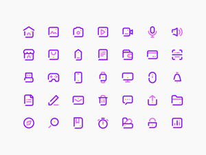 35 Simple Line Icons by Wilbur Xu