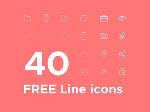 40 Line Icons – Sketch Resource