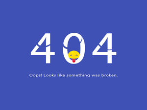 404 Error Page – Free PSD