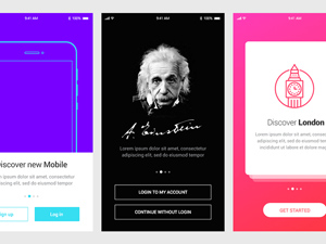 5 Walkthrough Screens in Adobe XD