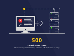 500 Internal Server Error Page Template: Free PSD