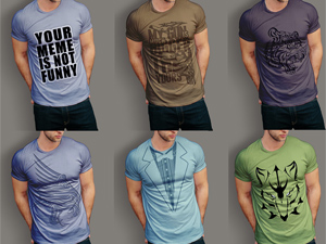6 Male T-Shirt Designs