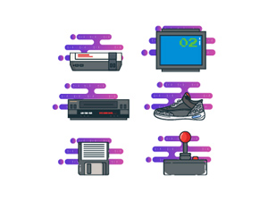 80’s Icons Vector Pack